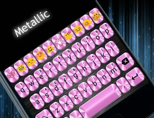 Emoji Keyboard Metallic Pink android App screenshot 0