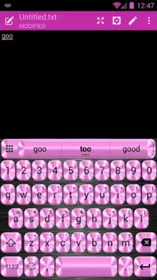 Emoji Keyboard Metallic Pink android App screenshot 3