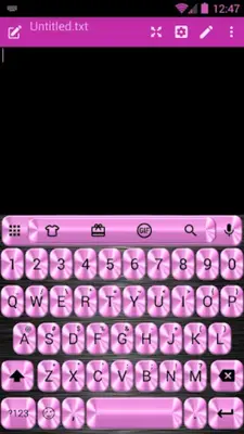 Emoji Keyboard Metallic Pink android App screenshot 4